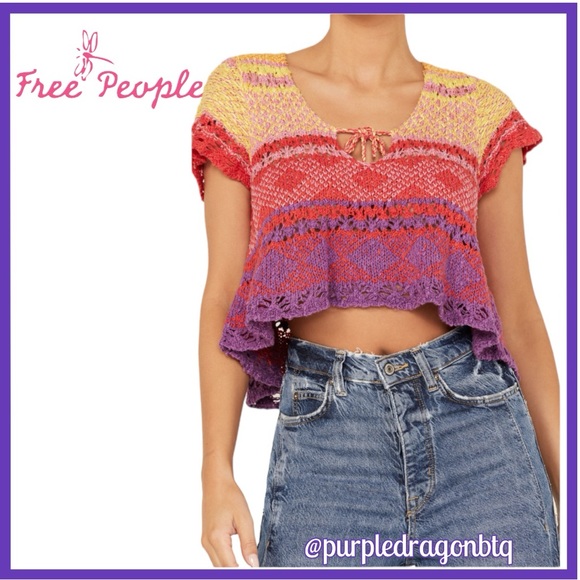 FREE PEOPLE LILY SWEATER TEE NWT‼️FINAL PRICE‼️‼️ - Picture 4 of 8